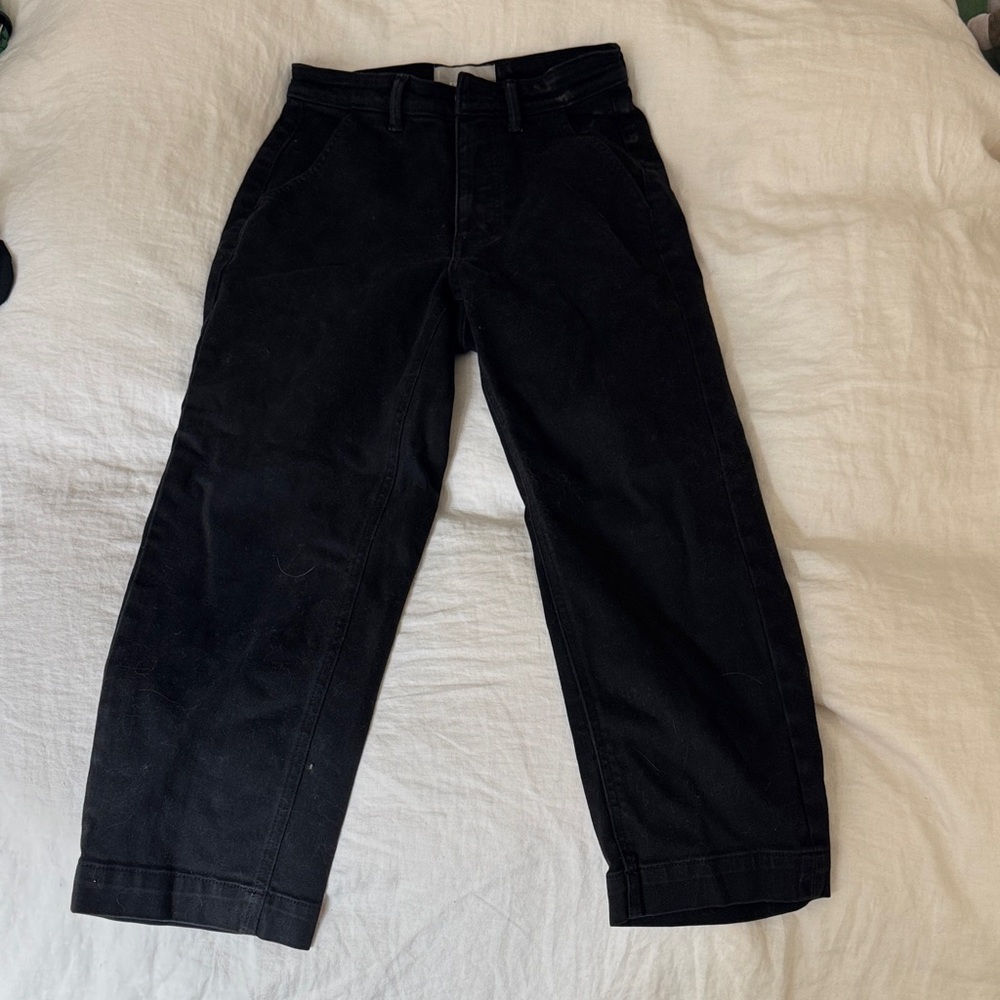 Everlane Straight Leg Crop Jeans - Black Size 0